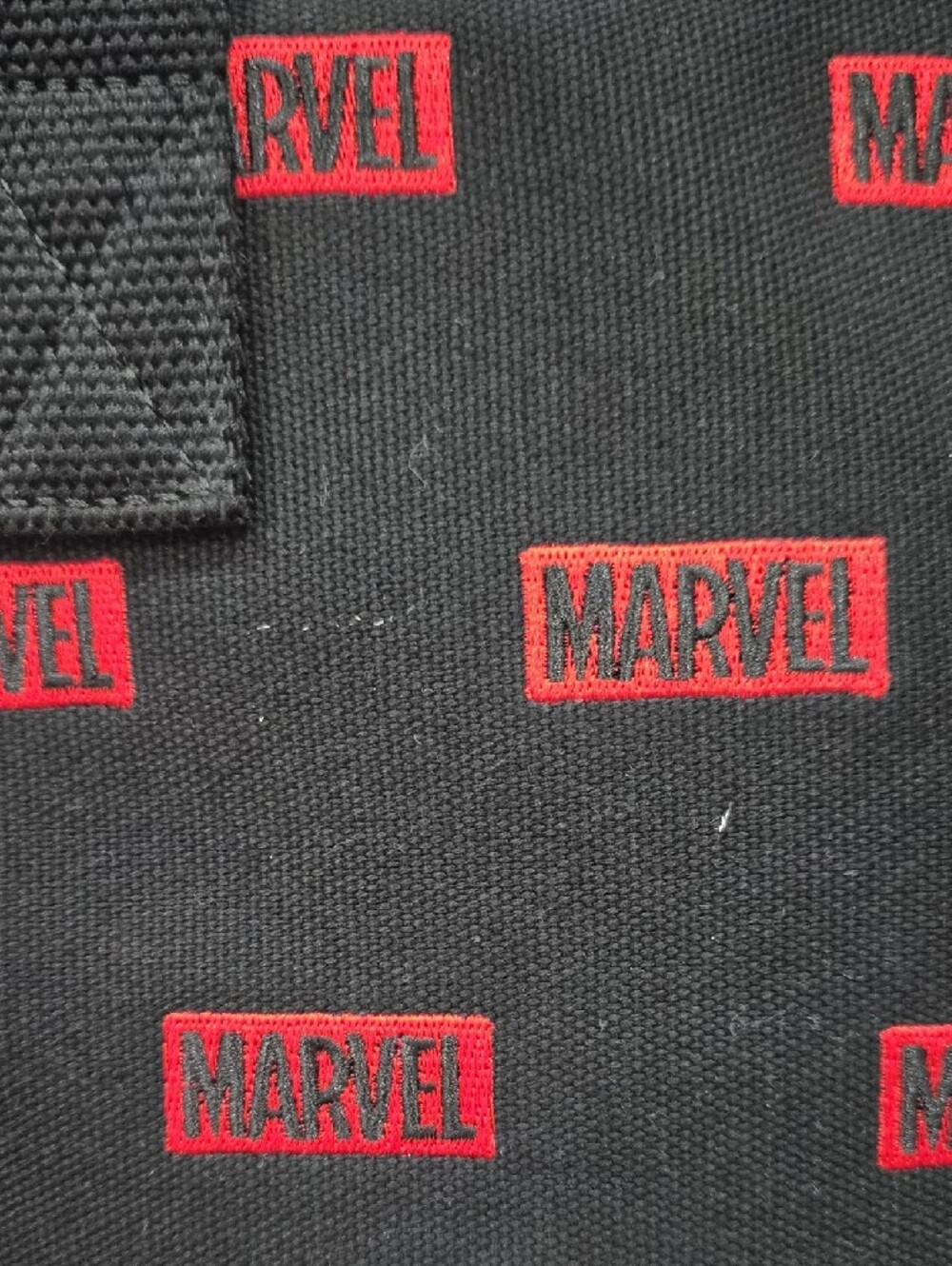 Marvel Loungefly Canvas Backpack with Logo Pattern - Picture 4 of 6